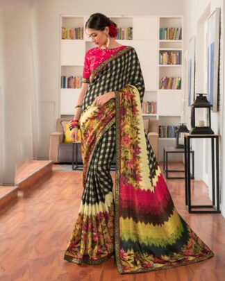 Voguish Multicolor Katan Silk Saree
