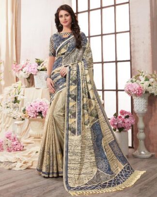 Stupendous Multicolor Digital Printed Saree