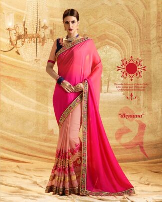 Dignified Sea Green And Turquoise Georgette Saree