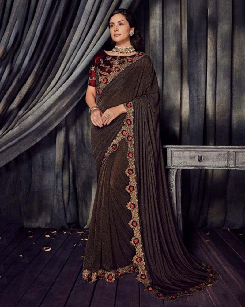 Sparkling White Imported Saree