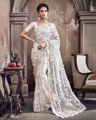 Celestial Black Net Saree