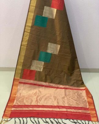 Brown Festival Wear Banglori Silk Saree