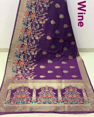 Purple Festival Wear Banarasi Silk Saree