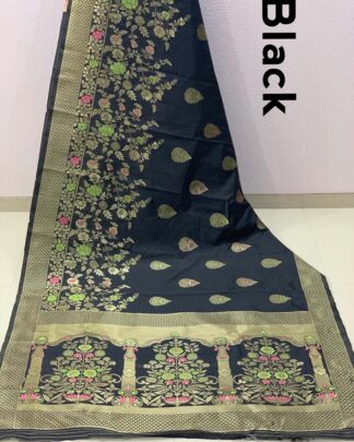 Black Festival Wear Banarasi Silk Saree