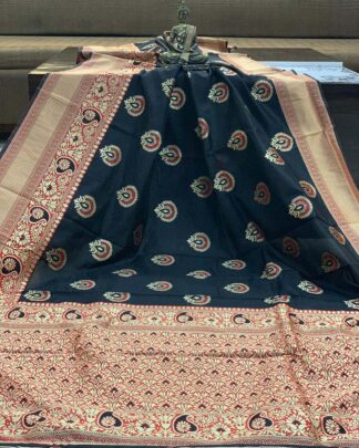 Black Festive Wear Banarasi Silk Saree