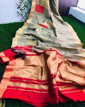 White Festival Wear Banglori Silk Saree