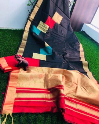 Black Wedding Wear Banglori Silk Saree