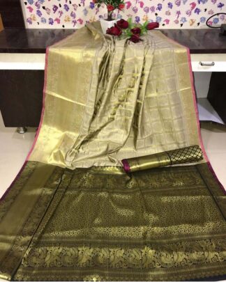 Beige Wedding Wear Kanchipuram Silk Saree