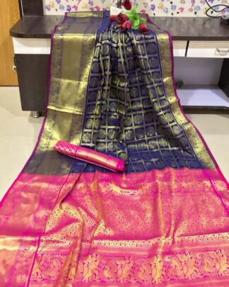 Blue Wedding Wear Kanchipuram Silk Saree