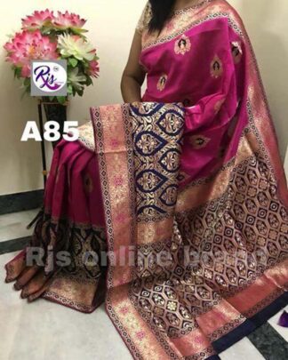 Pink Wedding Wear Banarasi Silk Saree