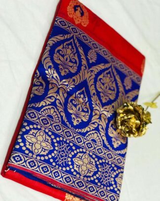 Red Wedding Wear Banarasi Silk Saree