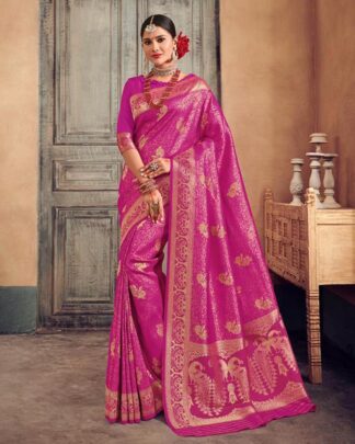 Glamorous Red Silk Saree