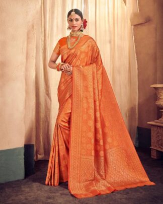 Charismatic Brown Silk Saree