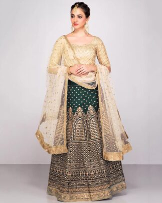 Lovely Embroidered Green Lehenga Choli