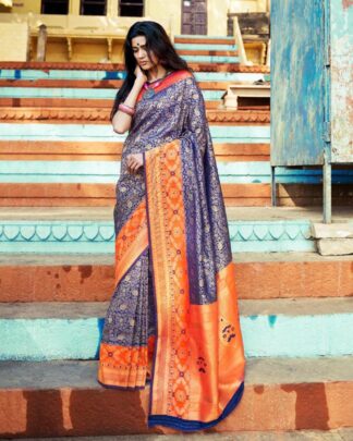 Lovely Light Blue Silk Saree