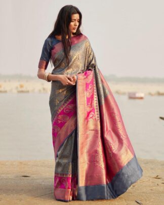 Dignified Red Silk Saree