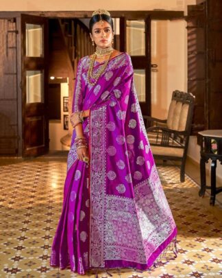 Tempting Blue Silk Saree