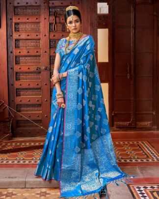 Majestic Purple Silk Saree