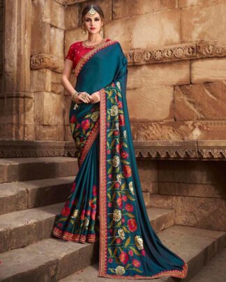 Lovely Purple Two Tone Silk And Modal Saree