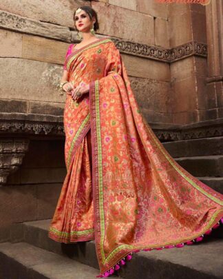 Invigorating Light Green Two Tone Silk And Modal Saree