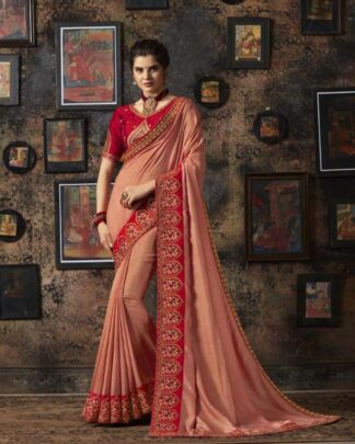 Flattering Purple And Maroon Fancy Dola Silk Saree