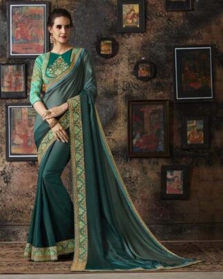 Sightly Pink Fancy Georgette Silk Saree