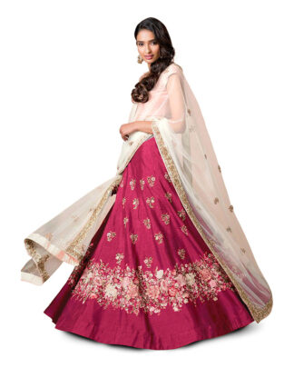 Sparkling Embroidered Pink Lehenga Choli