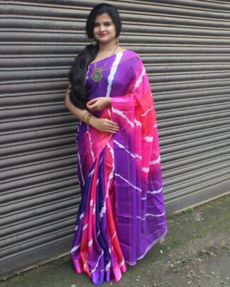 Celestial Multicolor Soft Cotton Saree With Satin Border