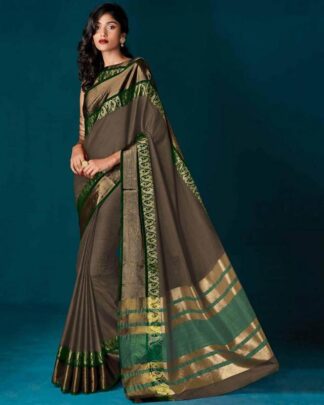Gray Pure Cotton Silk Saree